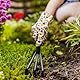 9 Stück Gartengeräte, Balkon Werkzeug Set, Kohlenstoffstahl Garten Werkzeug Set, Hochleistungs-Edelstahl-Gartengeräte mit Rutschfestem Griff, Garten Zubehör für Pflanzen und Gartenarbeit