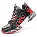 WETIKE Kids Sneakers for Boys Girls Running Tennis Shoes Lightweight Breathable Sport Athletic Black Red 1 Little Kid