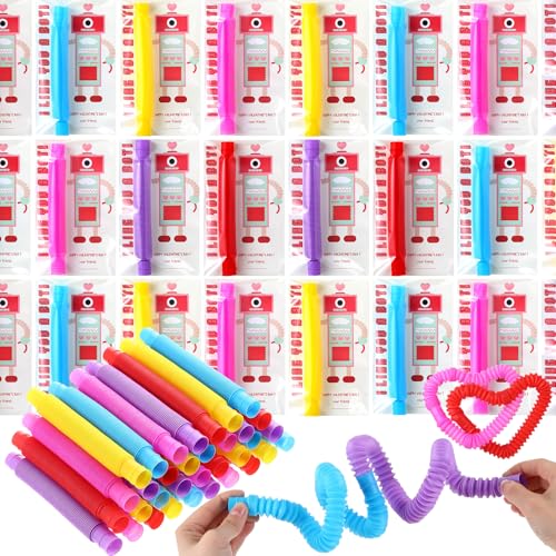 Tubes pop sensoriels et cartes de Saint-Valentin anti-stress | JellyArch x50