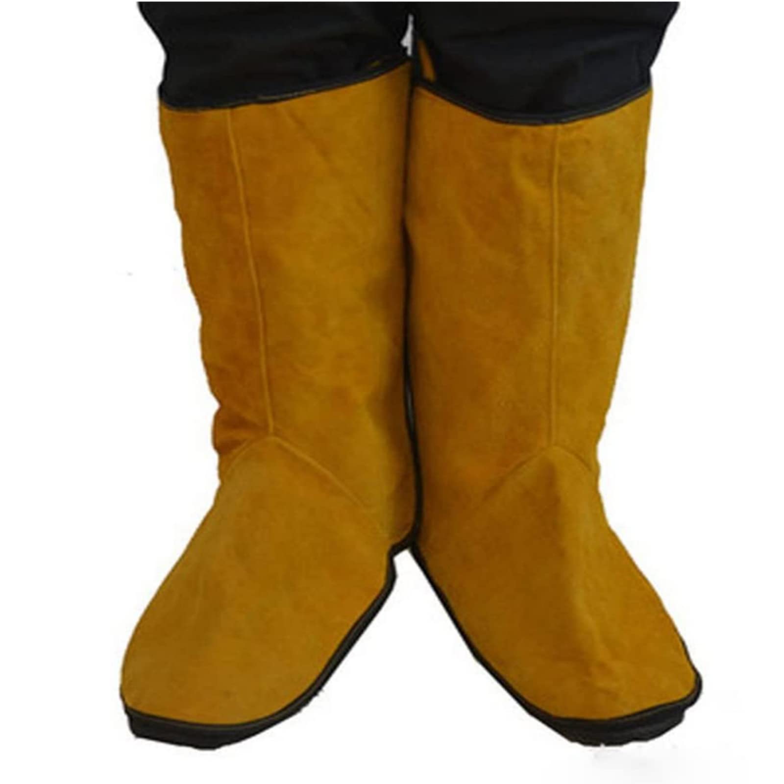 Sanseenia Leather Welding Boot & Shoes Covers, Fire Resistant Welding Spats, Heat and Abrasion Resistant Welder Working Shoes Foot Protectors Covers, Yellow Welding Gaiters-image-33