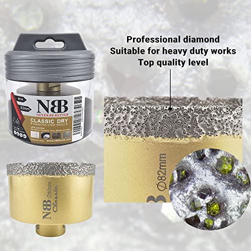 NBB brazed diamond hole saw with M14, Classic Golden type - Image 3