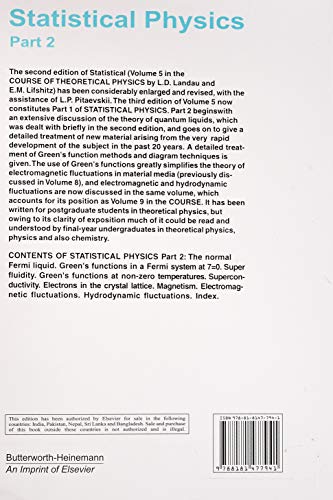 Image of STATISTICAL PHYSICS PART 2, VOL. 9 :COURSE OF THEORETICAL PHYSICS