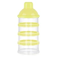 Vista 8 de Accmor Dispensador de fórmula sobre la marcha, contenedor apilable de fórmula de 4 compartimentos para viajes, contenedor de leche en polvo