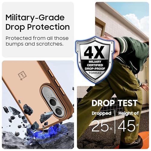 Image of V-TAN Back Cover for Oneplus Nord CE4 Lite 5G Compatible Case, Matte Finish Transparent Case, TPU, Camera Protective Shockproof Cover (Brown)