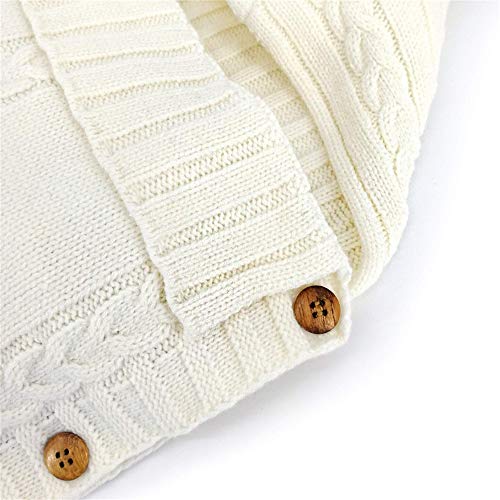 Image of XMWEALTHY Newborn Baby Wrap Swaddle Blanket Knit Wrap Blanket Bag Receiving Blankets Stroller Wrap for Baby Beige 0-6 Month