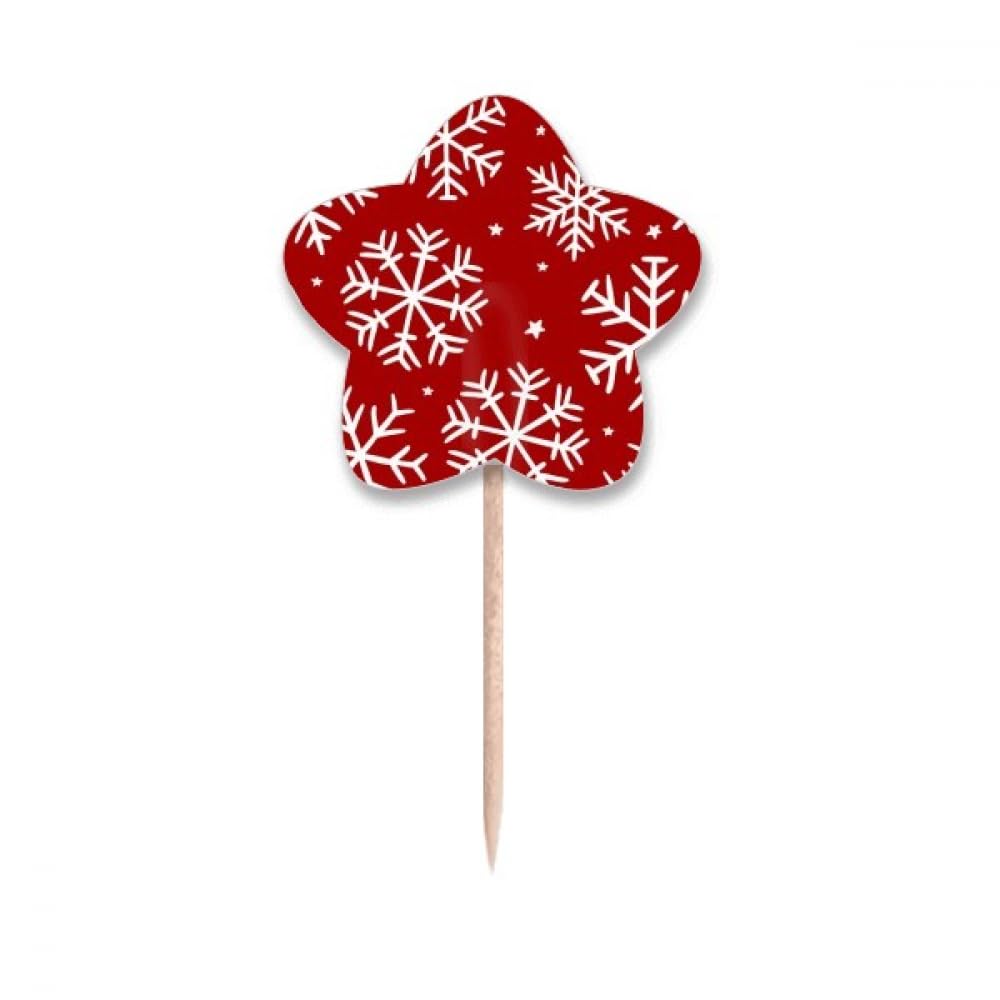 Drapeaux cure-dents étoile rouge pour décorer vos buffets de Noël