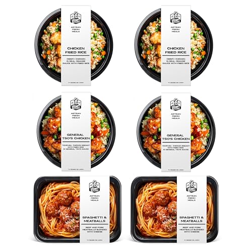 Grumpy Butcher Bistro Meals Set – 6 Pack (10-15 oz each) – Spaghetti & Meatballs, Chicken Fried Rice...