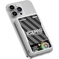 Ventilador Ice SHARGE ICEMAG - Banco de energía magnético, primera batería transparente de 10,000 mAh del mundo con ventilador de refrigeración activo, cargador portátil magnético con carga rápida USB-C de 20 W,