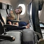 Koala Kloud Avion repose-pied - Oreiller gonflable pour les enfants Voyager avec des enfants Accessoires d'avion pour les tout-petits Oreillons pour les longs voyages en voiture 1st Voyage aérien et accessoires pour bureau, gris