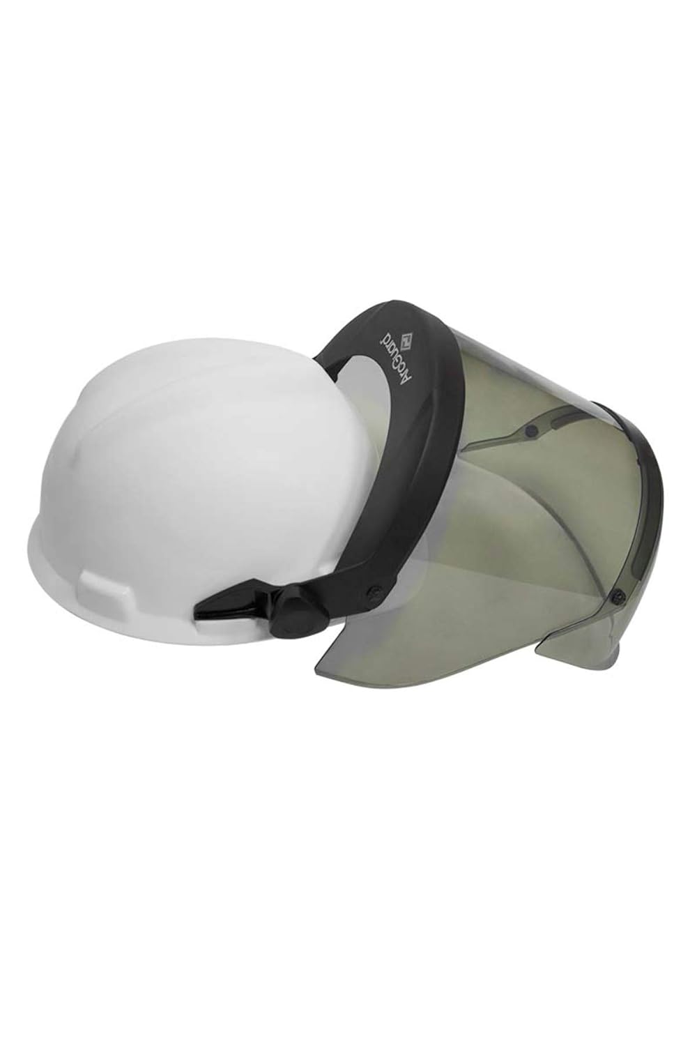 Enespro National Safety Apparel H12HTHAT PureView 12 Cal Face Shield with Slotted Adapter and Hard Hat, Highly Transparent, Polycarbonate, One Size, Made in the USA
