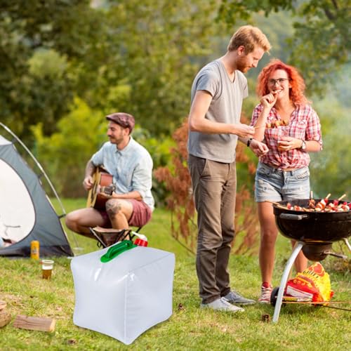 Monetais 5 Gallon Water Jug, Collapsible Water Container with Spigot, Leakproof Pvc Camping Storage Jug with Handle for Hiking, Rv, Emergency Survival - Image 2