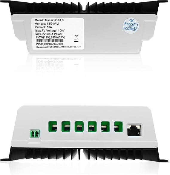 EPEVER 10a MPPT Charge Controller with LCD Display, 100V Max Input, 12V/24V Auto Switch