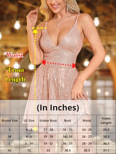 Image of Kaei&Shi Sexy Sequin Dress,Deep V Backless Corset Dresses,Glitter Sparkly Outfits for Women Birthday Party Cocktail Nye