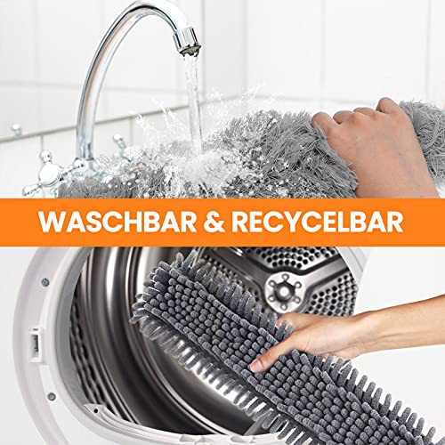 BABAN Staubmedel Telescoop, wasbaar, microvezel, stofwisser, stofbezem met buigbare extra lang, 40-180 cm telescoopstang… - Image 8