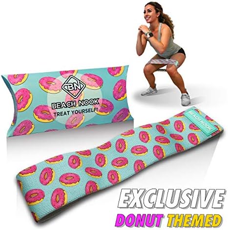 Beach Nook Themed Hip Resistance Workout Loop Band for Legs and Butt | Exercise Resistant Glute Circle Bands - Elastic Non Slip Fabric