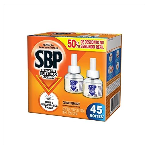 SBP Repelente Elétrico Líquido 45 Noites 50% 2ª Unidade 35Ml
