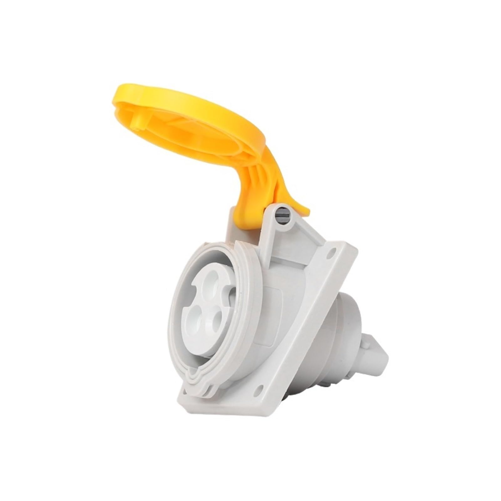 MUYTQAERG 4h industrial plug and socket 110V-130V three-core 16A waterproof aviation male and female docking connector IP44(Concealed inclined seat)