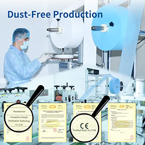 KANGLV-Maskers 10 Stuks FFP2, 3-Laags Wegwerpbeschermende Maskers, Deeltjesbeschermingsmasker, Hoge Filtreerbaarheid ≥94… - Image 7