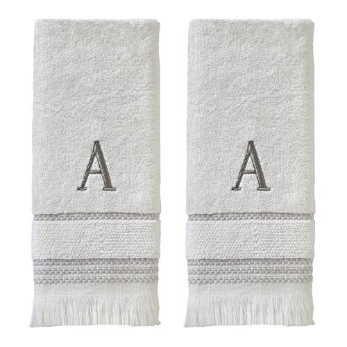 SKL Home Hand Towel Set, A, Cotton, White, 16x26