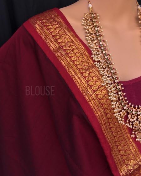 Image of South Cotton Gadwal Saree for Women | Celebrity Inspired Traditional Ethnic Wear | Chettinad & Kalyani Cotton Sarees | Soft Cotton Saree with Blouse Piece
