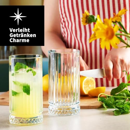 Image of WRINGO 350 ML Water Glasses Transparent Long Glass | Highball Glasses | Juice Glass | Plaza Tumbler Set of (6) (WR-01)