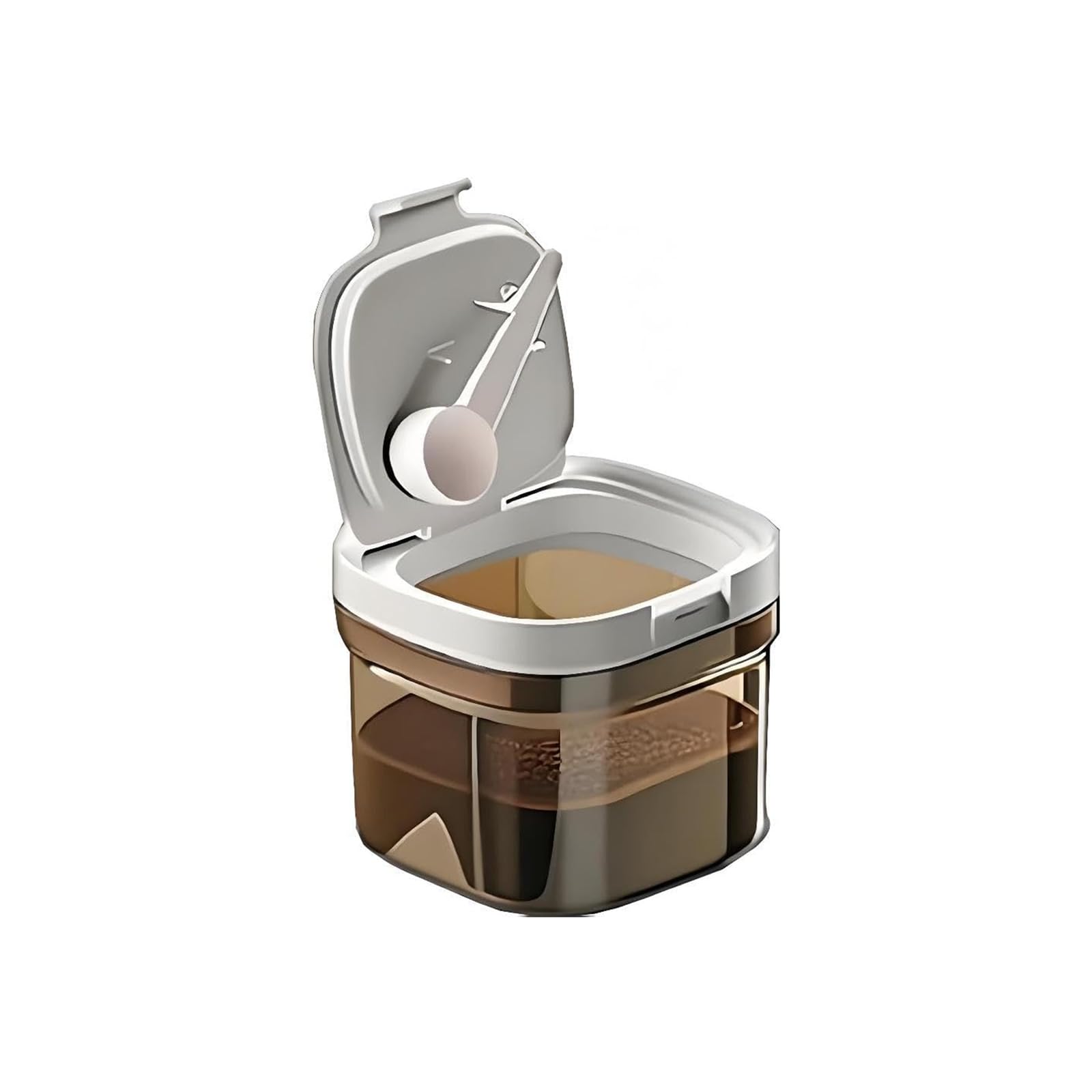 Jazuaiao Storage Container with Builts in Spoon for Dry Food Kitchen Organization and Easy Access Kitchen Storage Jars with Spoon