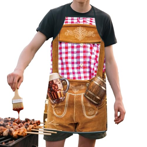 Genérico Delantales Divertidos Para Hombres,Pintura Artística Delantal - Delantal De Cocina Transpirable Con Diseño Humorístico Para Bodas Navidad Picnic Camping