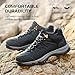 MENYBAN Waterproof Hiking Shoes Men Non-Slip Grip Ankle Support, Fashion Sneakers Tennis Walking Shoes Durable Comfort for Trekking, Trail Running, and Outdoor Adventures Black 42