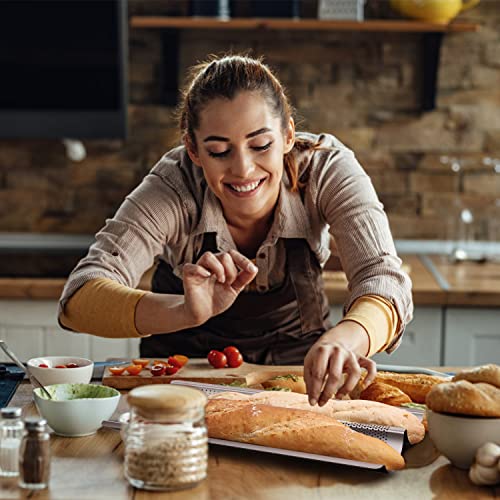 Fulimax Baguette Pan French Bread Pans For Baking Pans, Nonstick 2 Slots Perforated Italian Loaf Pan Mold Long French Bread Pan Golden #TOP7