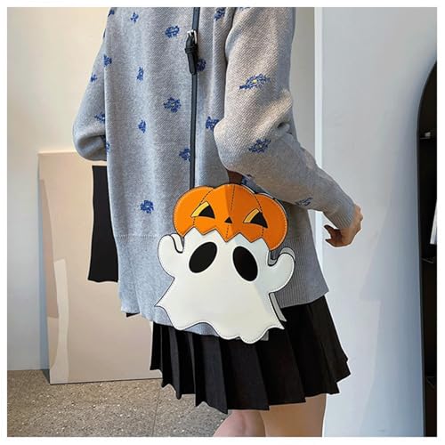 Halloween Purse Ghost Shape Clutch Chain Shoulder Bag Party Small Crossbody Bag Spooky Gothic Cute Purses with Pendent4