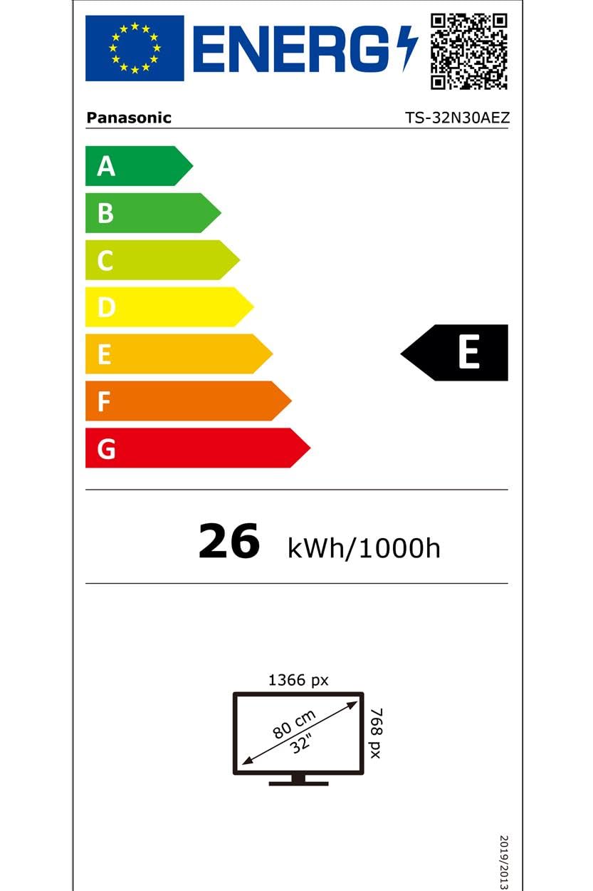 Panasonic TS-32N30AEZ, N30 Serie 32 Zoll HD LED TV, 2024, USB Media Player, hoher Kontrast, Triple Tuner, HDMI, Wandmontageoption, dünner Rahmen, für EIN außergewöhnlich visuelles Erlebnis