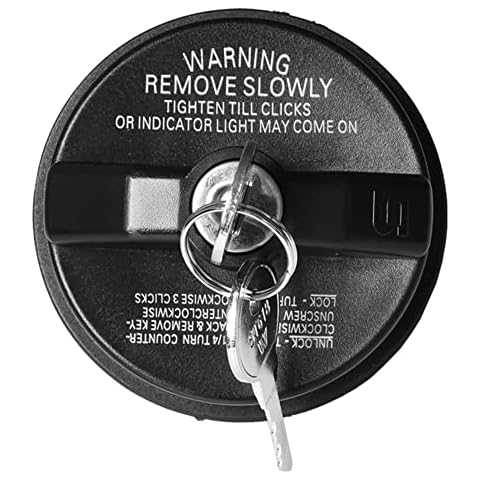 Locking Gas Cap, Lock Fuel Cap Compatible with Toyota 4Runner, Camry, FJ Cruiser, Tacoma, Tundra, Acura, Chevy Camaro, Honda CRV, Infiniti, Isuzu, Mazda, Nissan, Corolla, Buick, Cadillac, GMC, More Cover