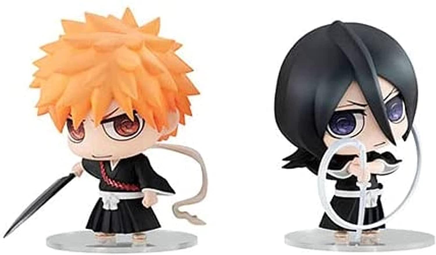 NRGDWXZ Anime Figure,Bleach：Kuchiki Rukia Kurosaki Ichigo Nendoroid Action Figure Desktop Decoration