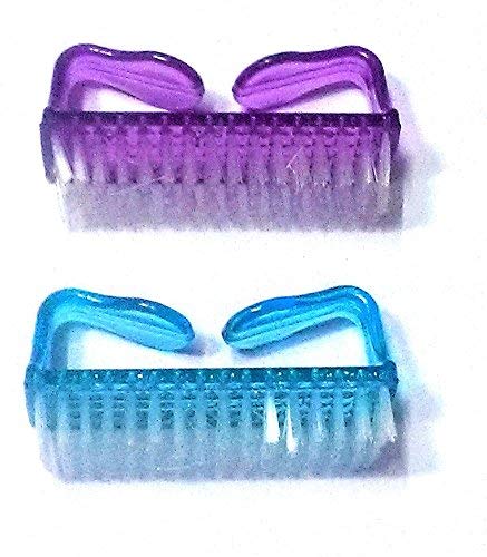 nawani 2 pic handle grip brush hand finger toe nail cleaning brush manicure pedicure (7/3.5 cm , Multi color) - Image 3