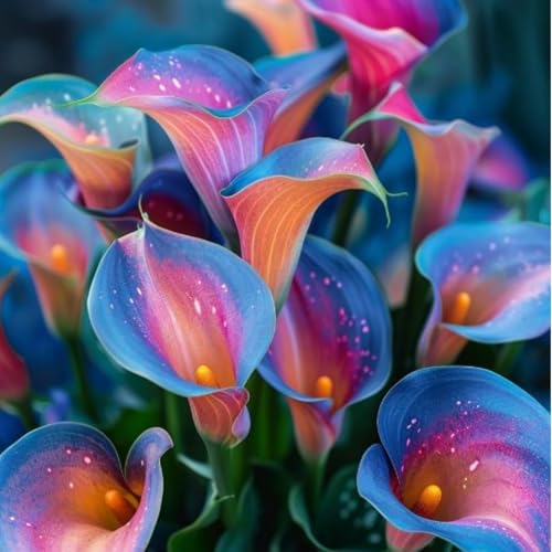 Calla Lily Bulbs.Strong Plants That Grow Well Mix Golden Jade Carving Feels Beautiful-2 Bulbs-B