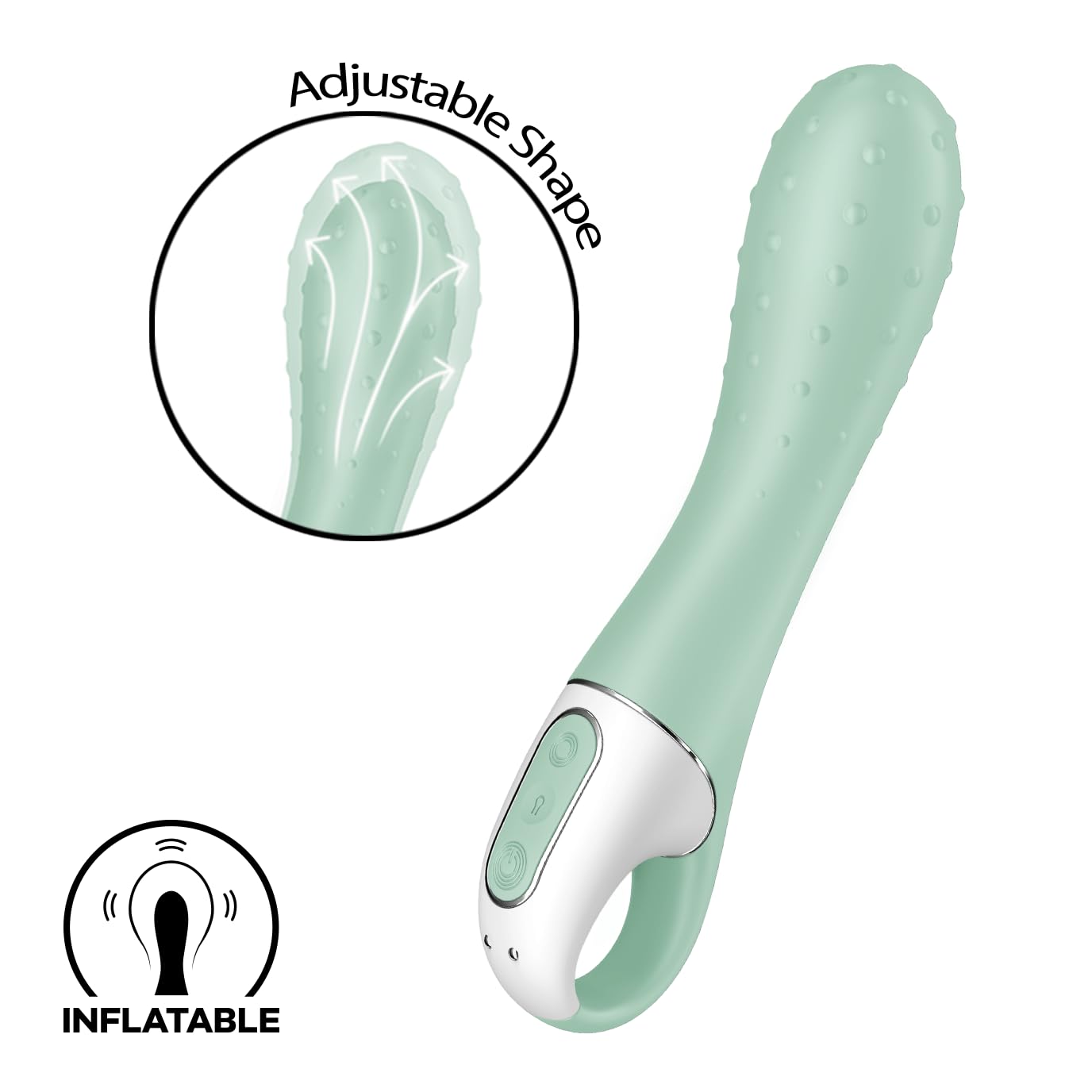Satisfyer Air Pump 3 Vibrator | Dildo Vibratore gonfiabile per il Punto G | Silicone delicato sulla Pelle | 12 Programmi di Vibrazione | Impermeabile (IPX7) Sex Toys per Donne