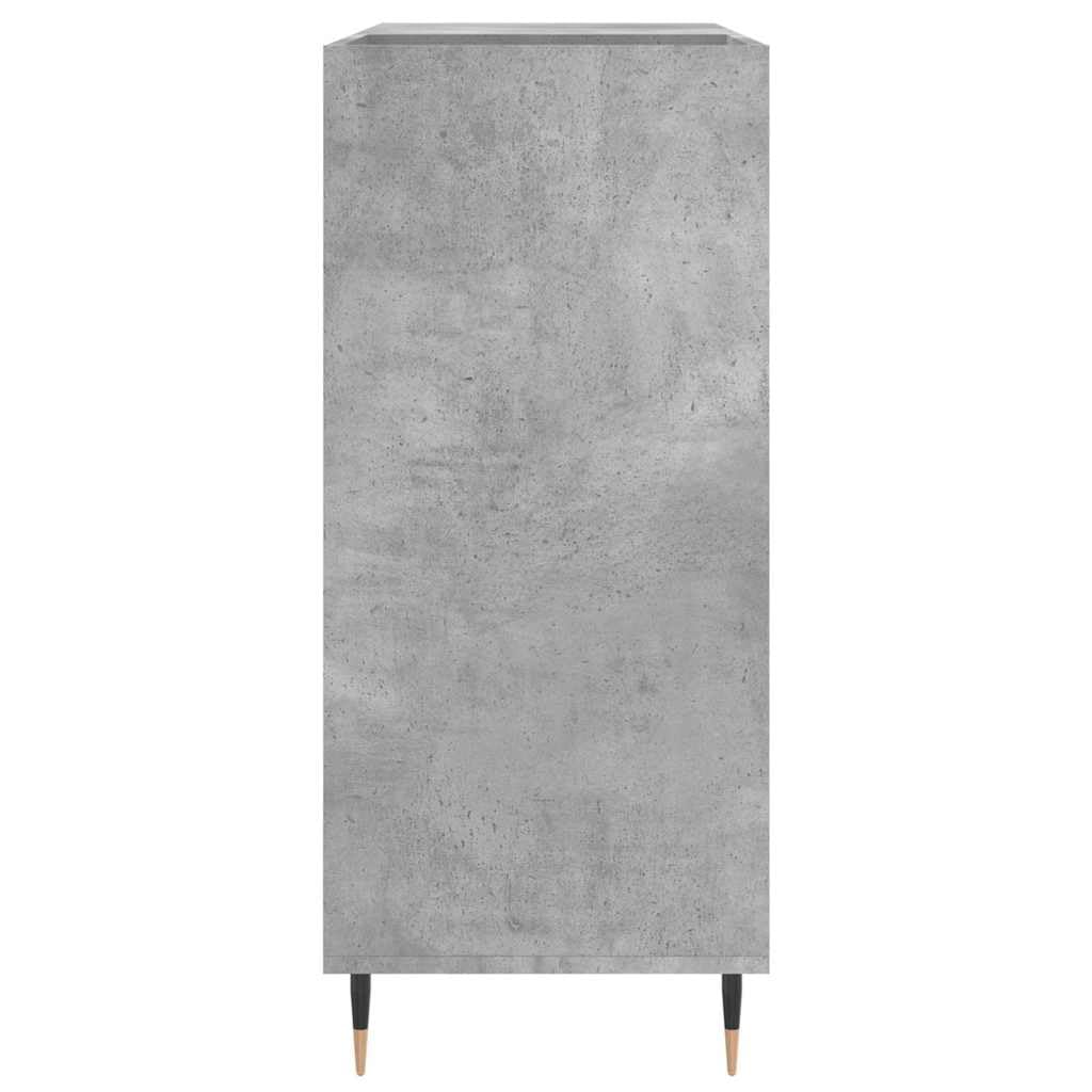 vidaXL Armoire à Disques, Support de Tourne-Disque, Armoire Latérale avec Rangement, Buffet de Salon, Moderne, Gris Béton Bois d'Ingénierie