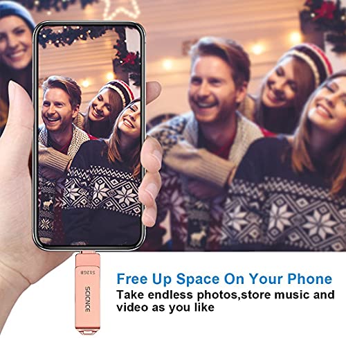 Scicnce Usb 3.0 Flash Drive 512Gb Intended For Iphone, Usb Memory Stick External Storage Thumb Drive Photo Stick Compatible With Iphone, Android And Computer (Rose Gold) #TOP5