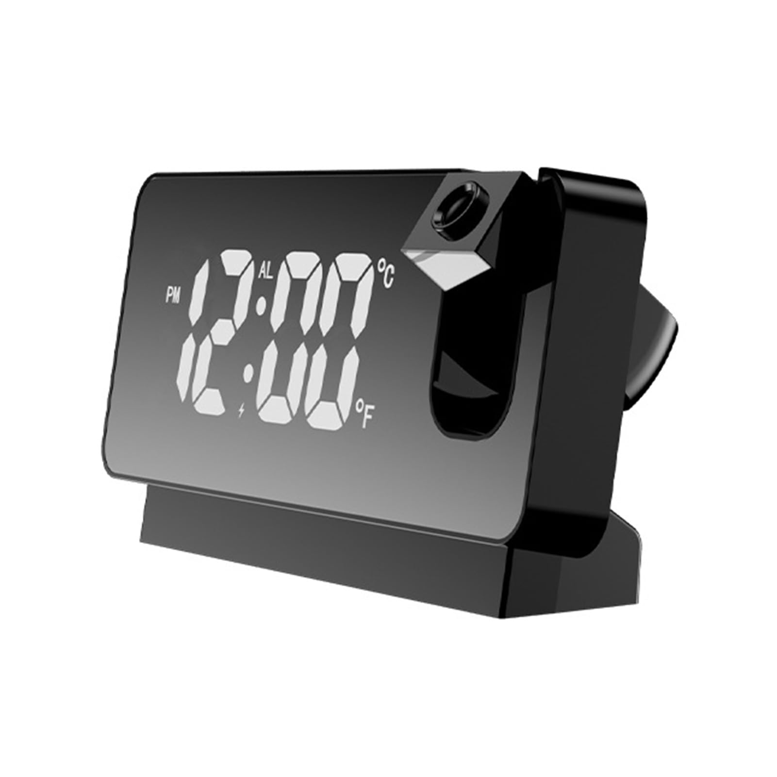 Réveil Projection Heure Température Plafond Réveil Numérique Weytoll Avec Projection - Affichage Température Date - Projection Plafond 180° - USB Réveil Température