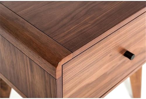 Miniatura 6 de VIG Furniture Marshall Mid-Century Collection - Mesita de noche moderna con patas de goma maciza con acabado de nogal, color marrón