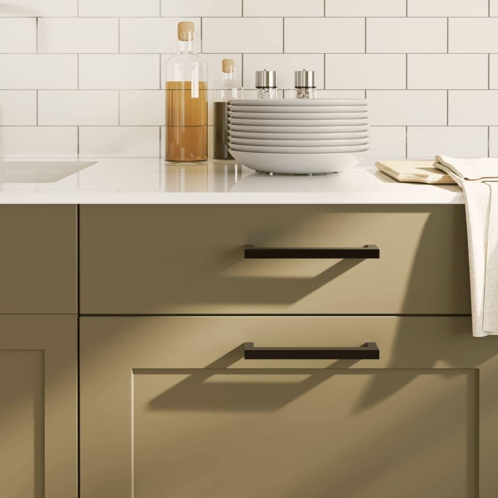 Maniglie per Mobili 10pz Nere 128mm in Acciaio Inox,Maniglie Moderne,Maniglie Cassetti,Maniglie per Mobili-155398
