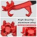 Mellbree 3-in-1 Aluminum Bung Wrench, 9.6in Upgraded 5 Gallon Bucket Opener Tool for 2” and 3/4” Bung Caps, Non-Sprking Heavy Duty Tool for 5-55 Gallon Drums, Home & Industrial Use（Red）