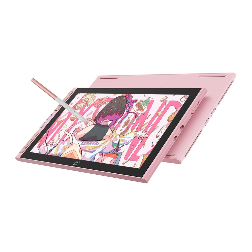 XPPen Artist 12 3rd Tablette Graphique avec Écran 11.9 Pouces - Rose | X4 Stylet Avancé | 16384 Niveaux | Écran Anti-reflet | Portable et Léger | Compatible Multi-systèmes | Design Rose Élégant