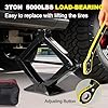 Scissor Jack for Car 3 Ton (6,600 lbs) - Portable Tire Jack Tool KitEquipped with Upgraded Cross Wrench kit, Portable tire Jack Replacement kit, and SUV MPV car Emergency Kit (3T Universal)