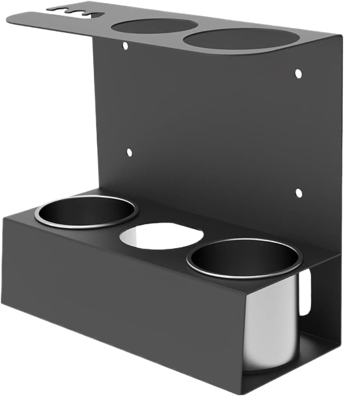 Grease Spray Holder Wall Mount, Easy to Install, 2 Removable Drip Cups, Practical Grease Spray Organizer for Garage, Workshop