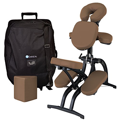 Image of EARTHLITE Portable Massage Chair AVILA II - Premium Folding Spa /Massage /Tattoo Chair incl. Rolling Carry Case
