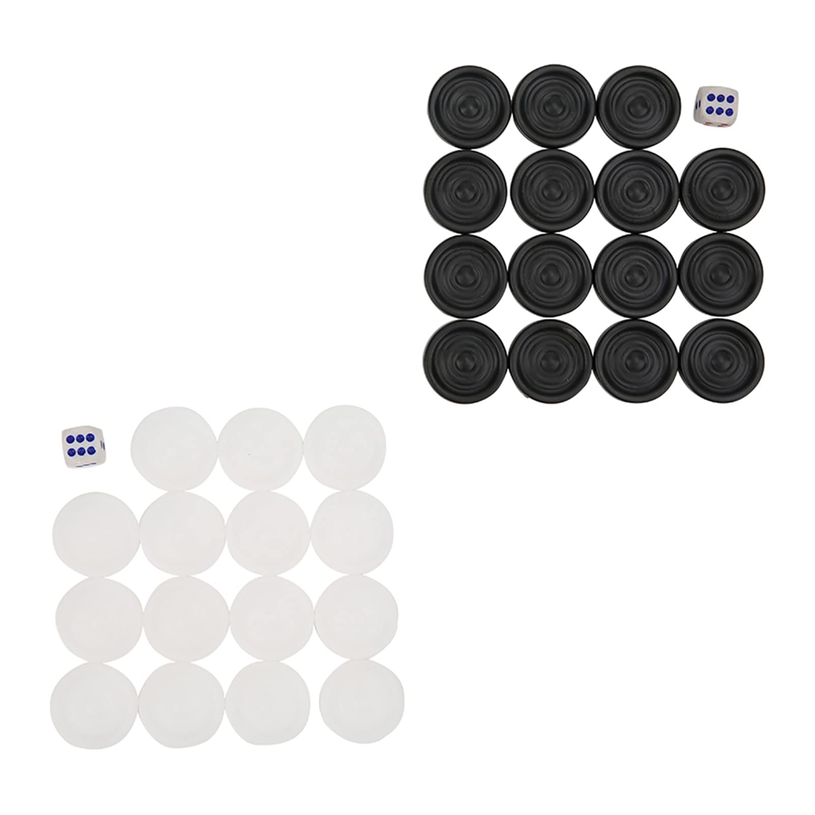 Checkers, Game Pieces For Board Games International Draught Board Game Pieces Plastic Black White Backgammon Plastic Checkers - Image 2