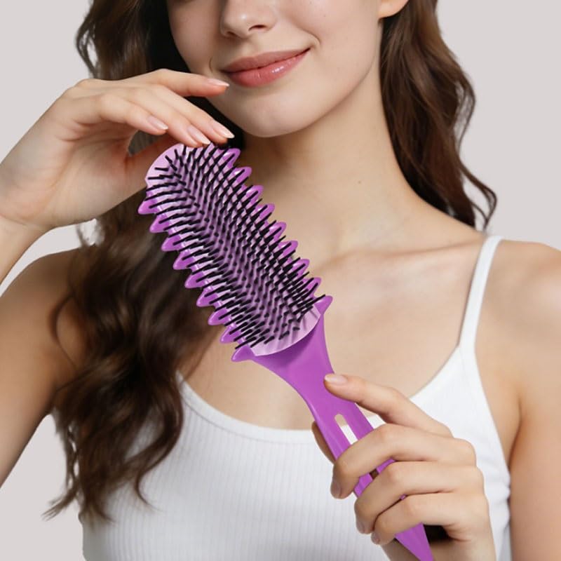 Curly Hair Styling Comb with Detachable Hairbrush