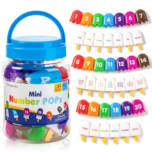 Odoorgames Numbers 1-20 Popsicles Fun Number Toys for Kids Ages 3-5 Learning Numbers & Words for Toddlers Preschool Number Recognition Games