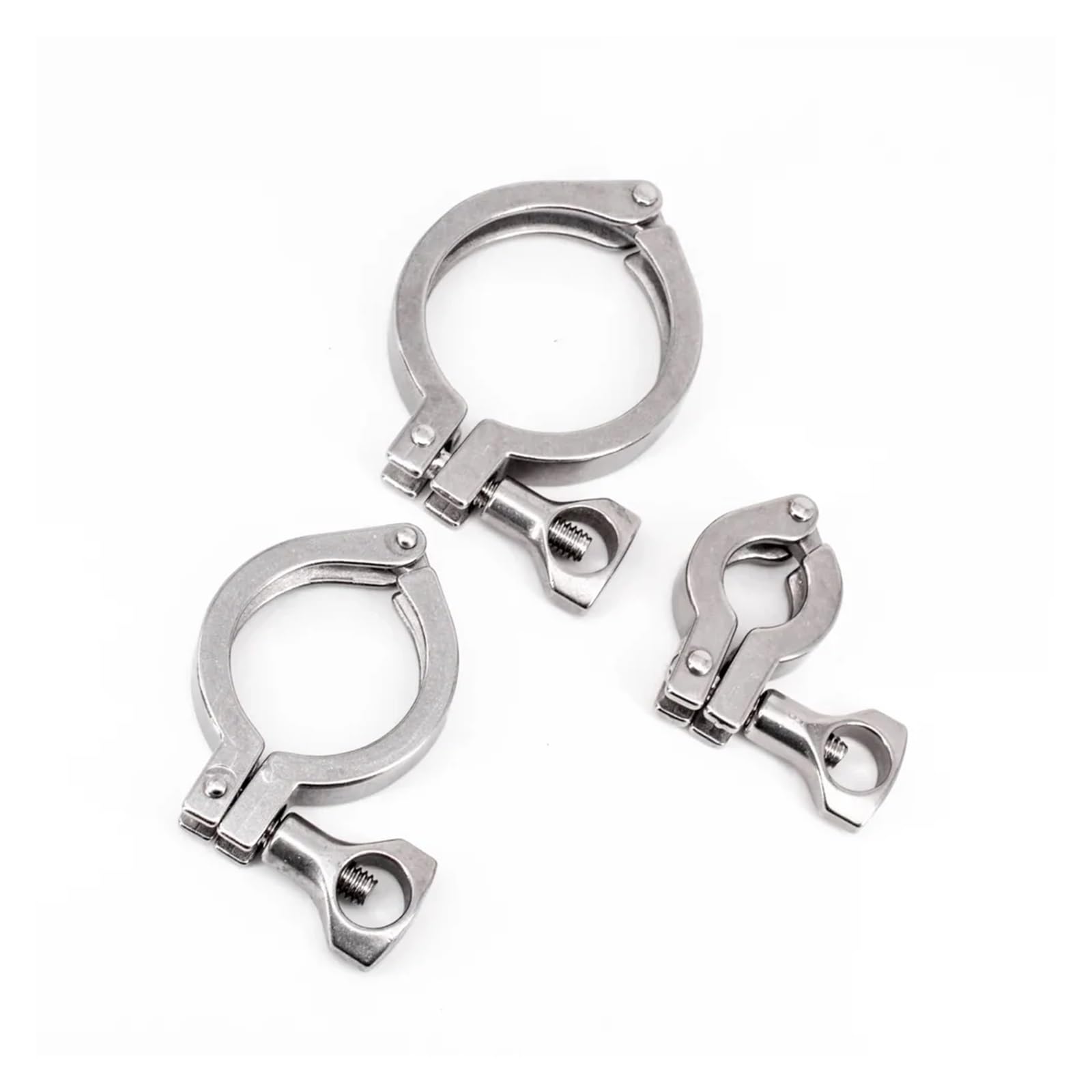 AUOQKQUT K25.4-119mm 0.5" 0.75" 1" 1.5" 2" 2.5" 3" 4" Tri Clamp SUS 304 Stainless Steel Pipe Fitting(K145mm 550g) AUOQKQUT